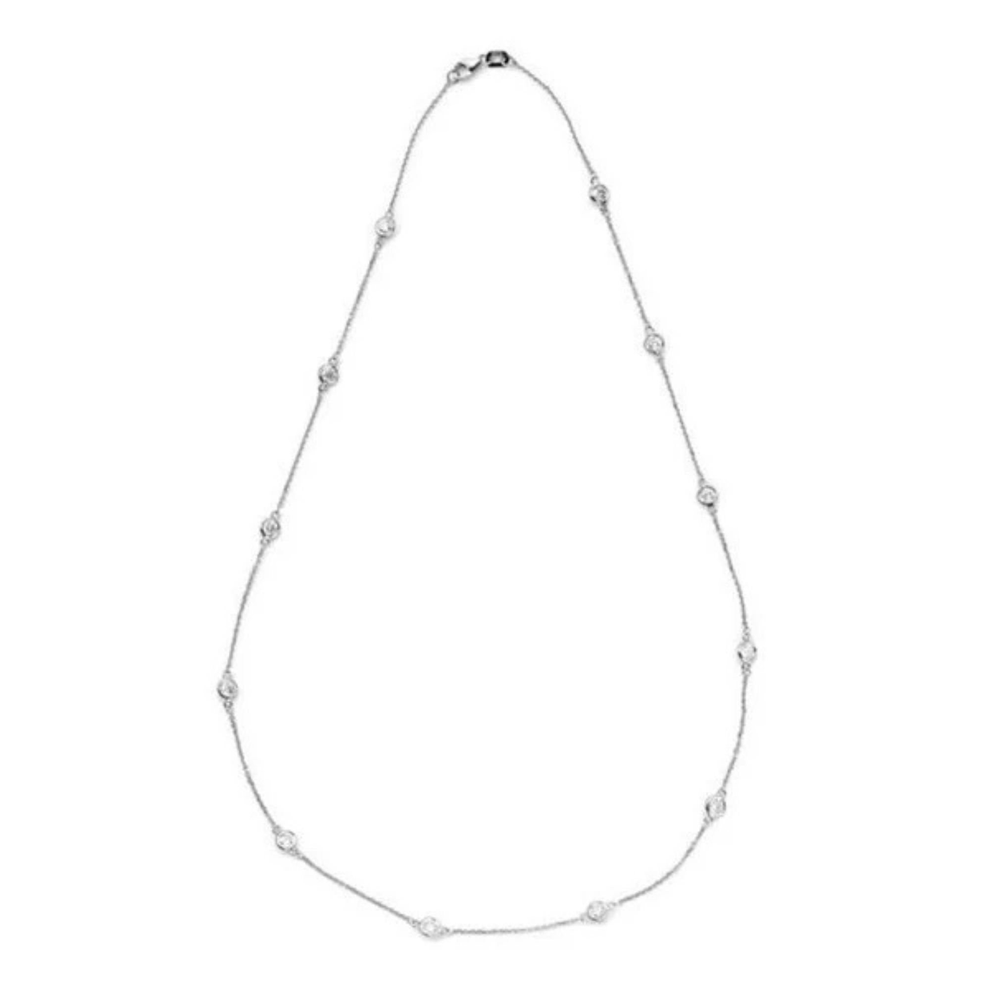 1.84 Carat Diamond Station Necklace