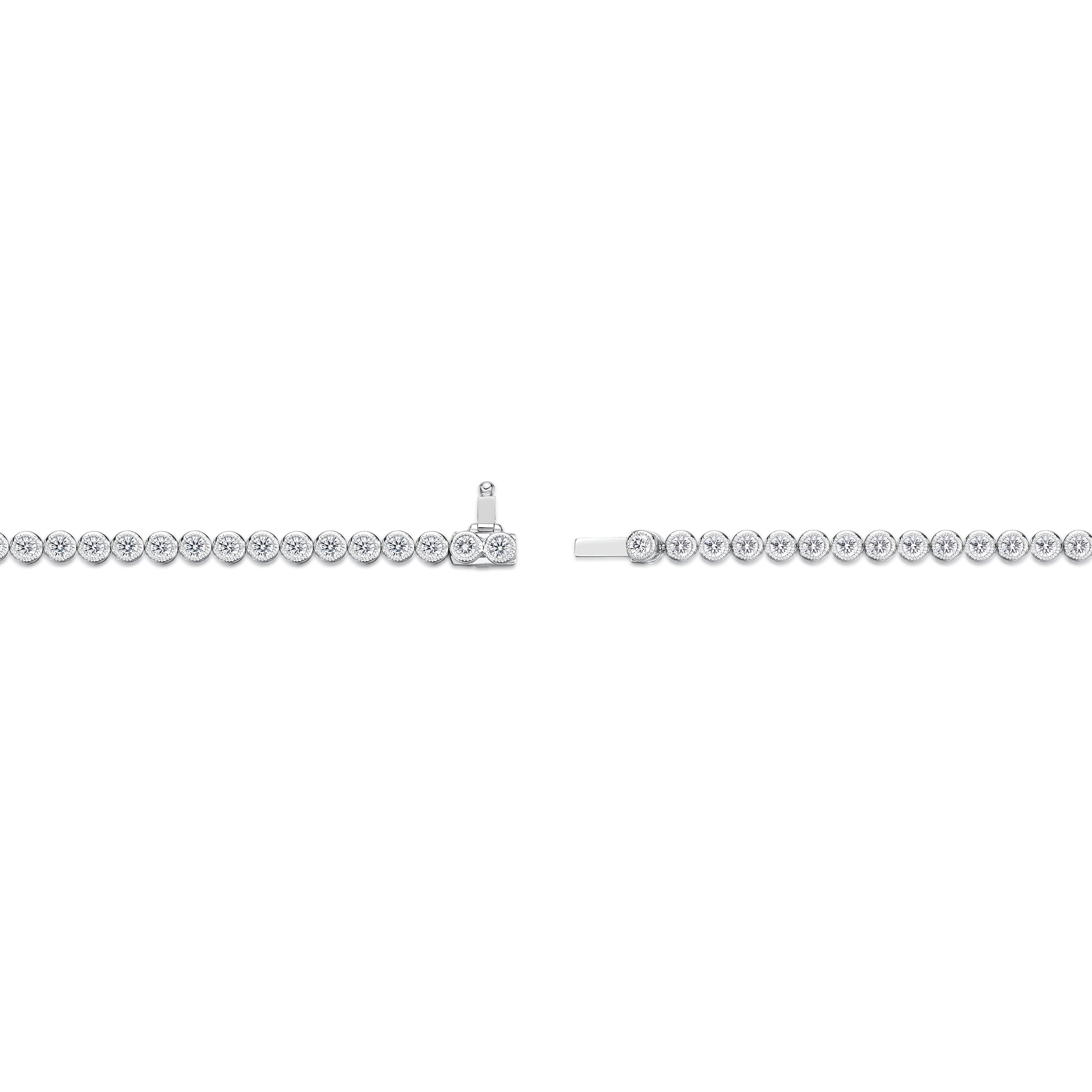 Memoire Milgrain Diamond Line Bracelet