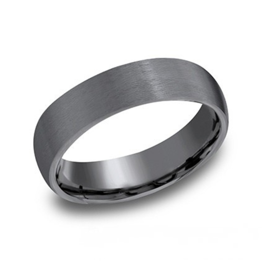 Tantalum Domed Satin Band