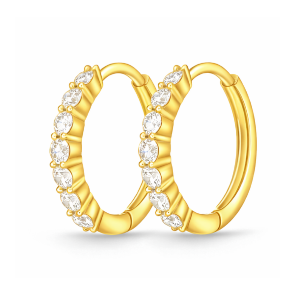 Memoire Diamond Huggie Hoop Earrings