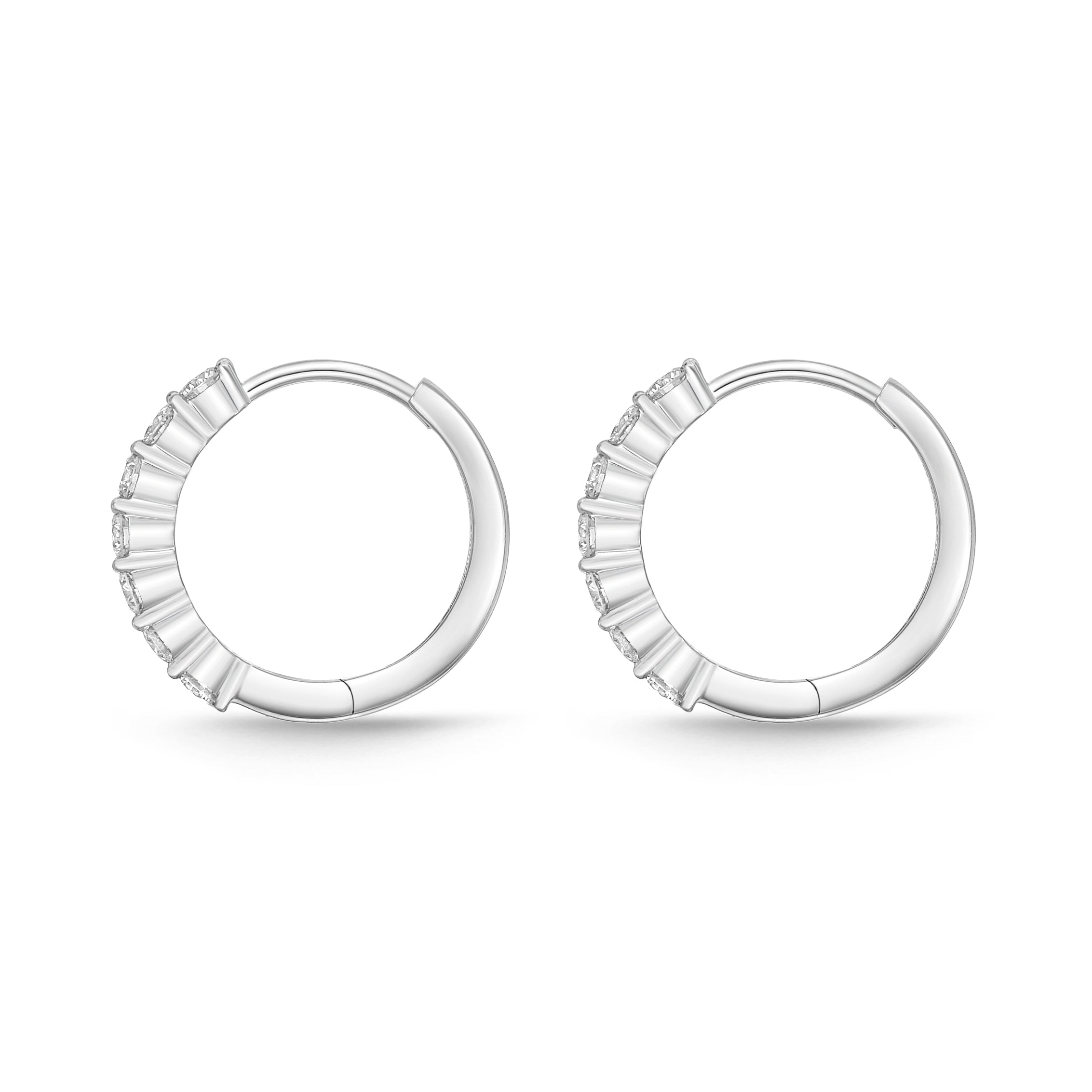 Memoire Diamond Huggie Hoop Earrings