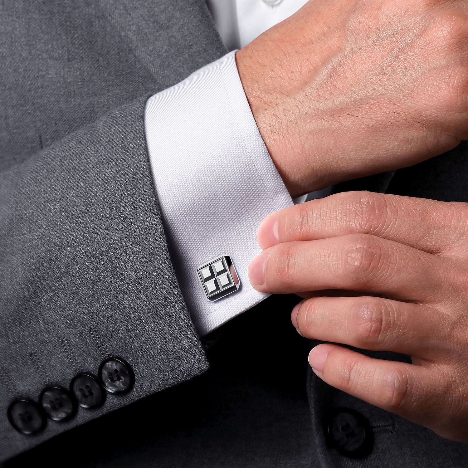 Gabriel & Co. Geometric Square Cufflinks