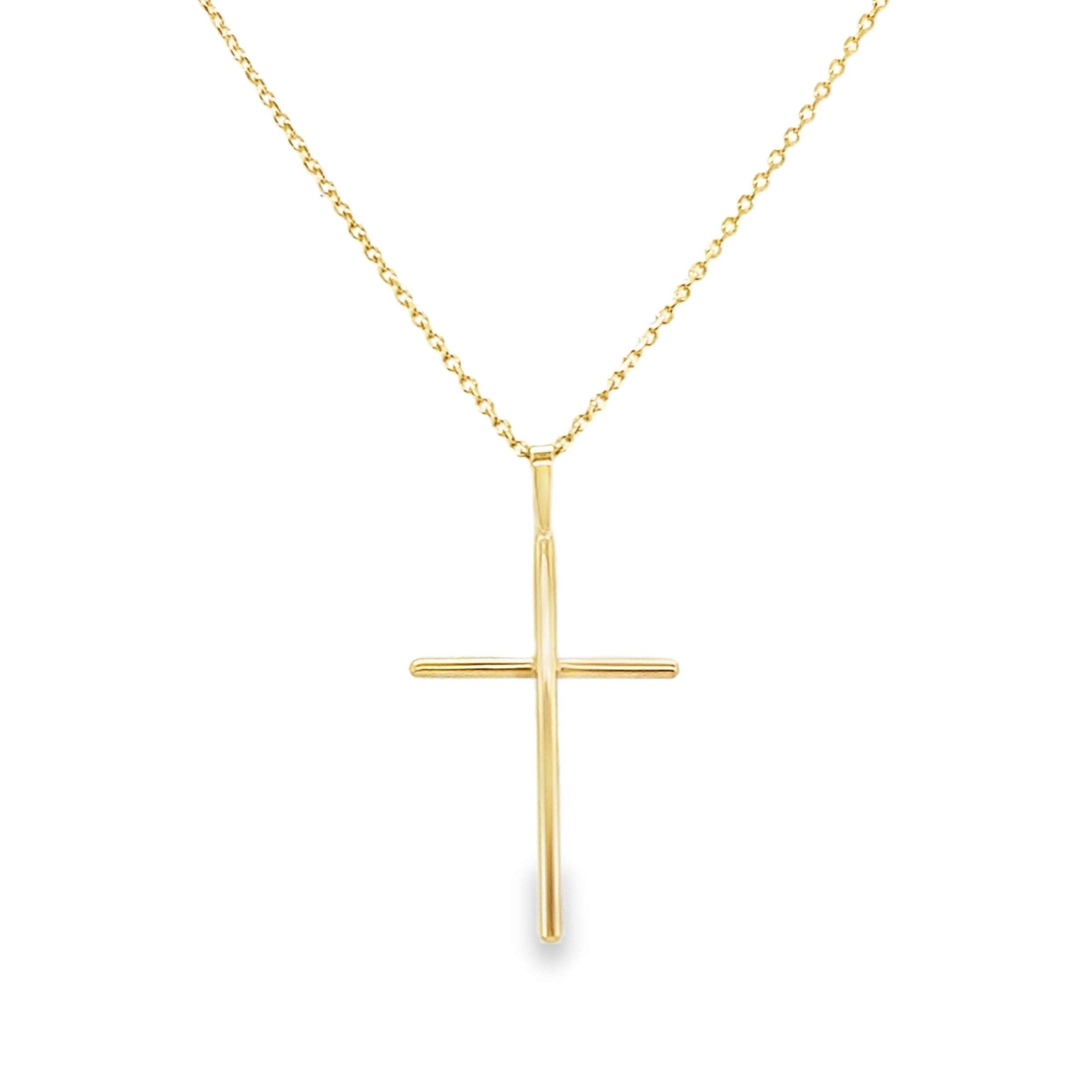Koser Jewelers Made In House Yellow Gold Cross Necklace