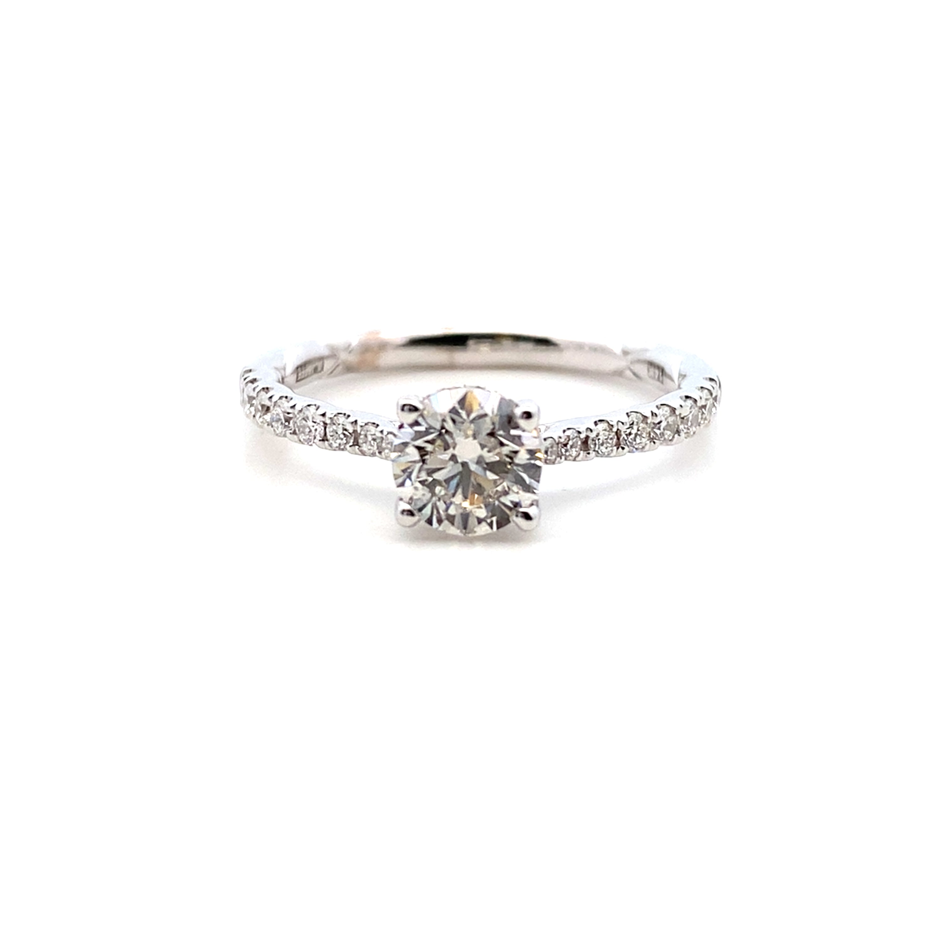 Round Diamond Hidden Halo Engagement Ring
