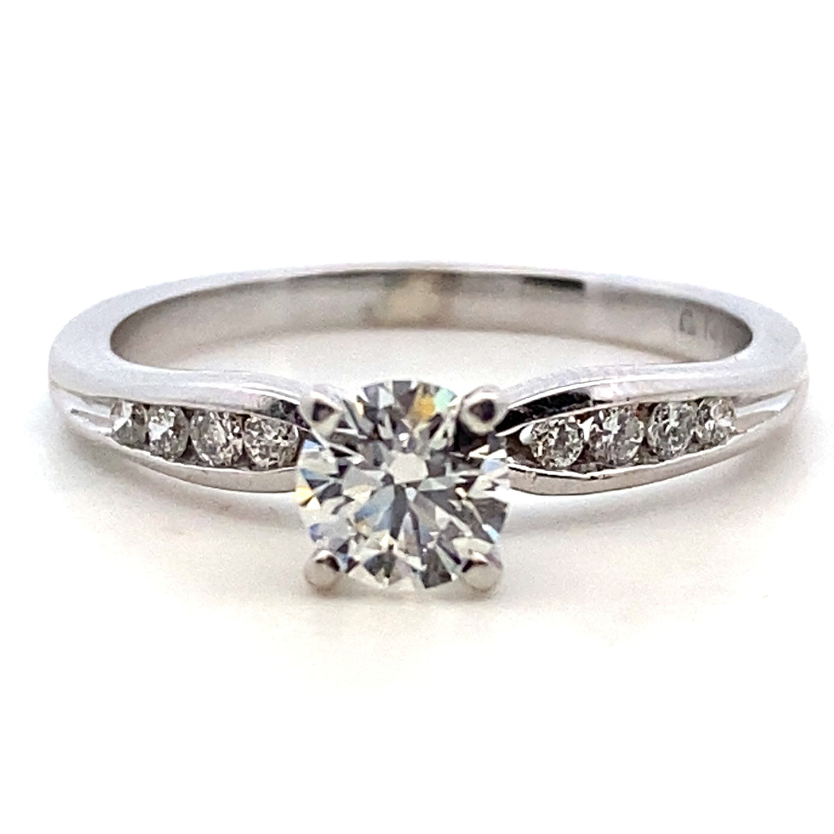 Round Channel Set Engagement Ring