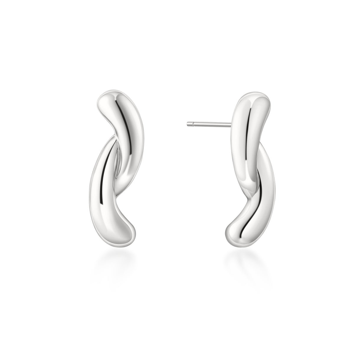 Silver Twist Earrings