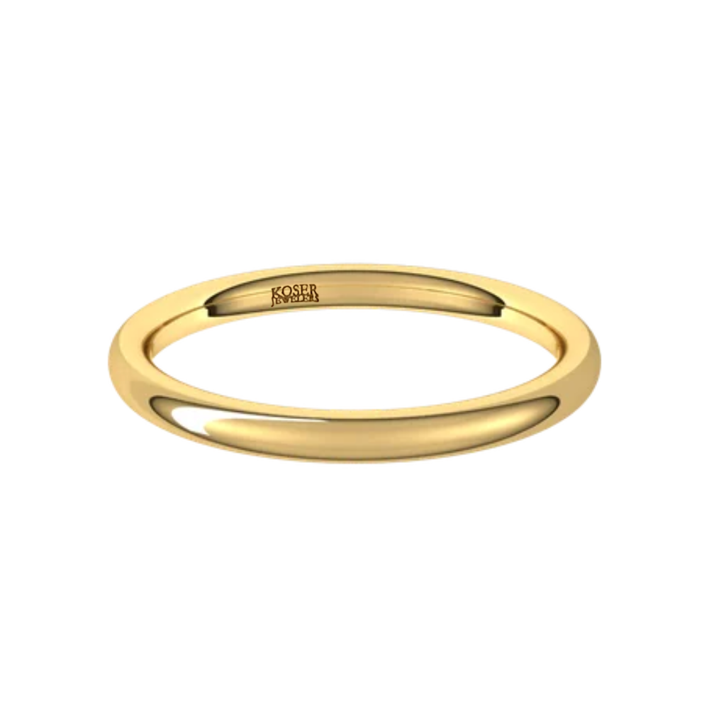 Koser Jewelers Signature Collection 2mm Gold Wedding Band