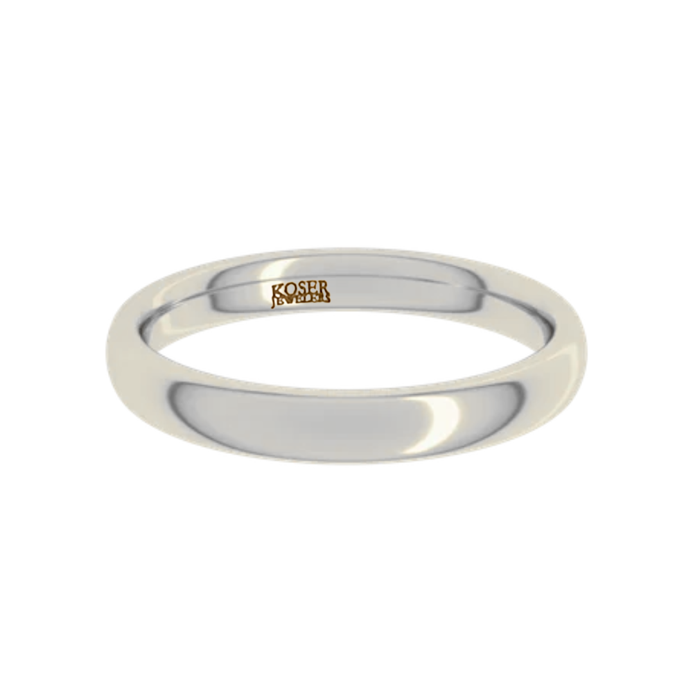 Koser Jewelers Signature Collection 3mm White Gold Wedding Band