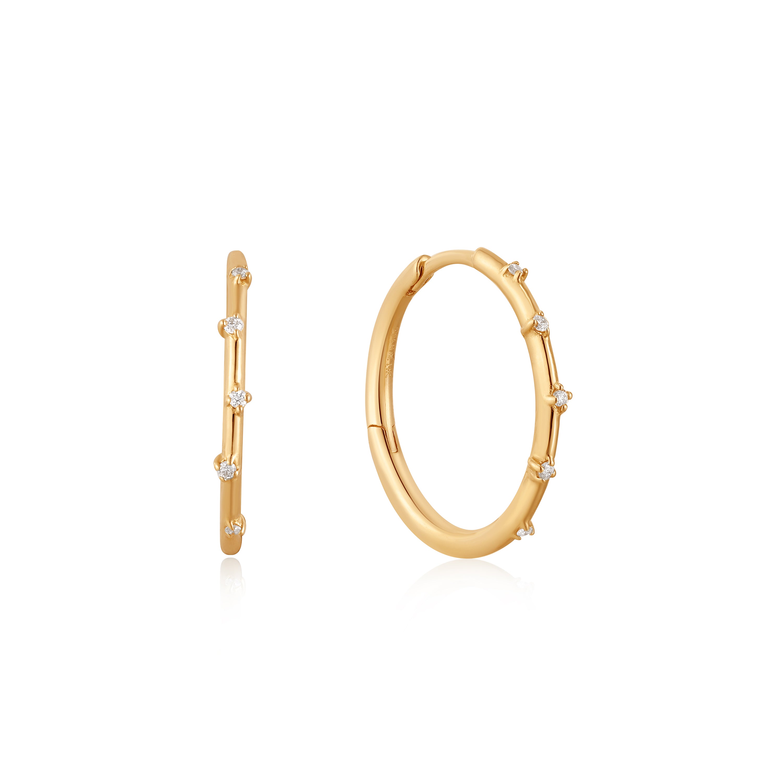 Stargazer Natural Diamond Hoop Earrings