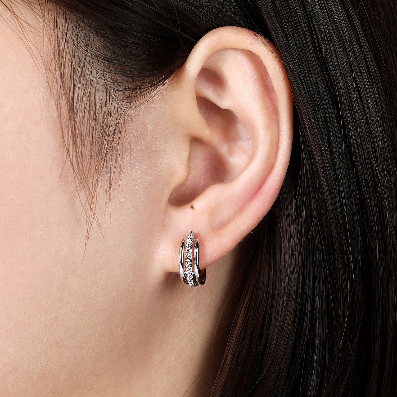 Gabriel & Co. Diamond Huggie Earrings