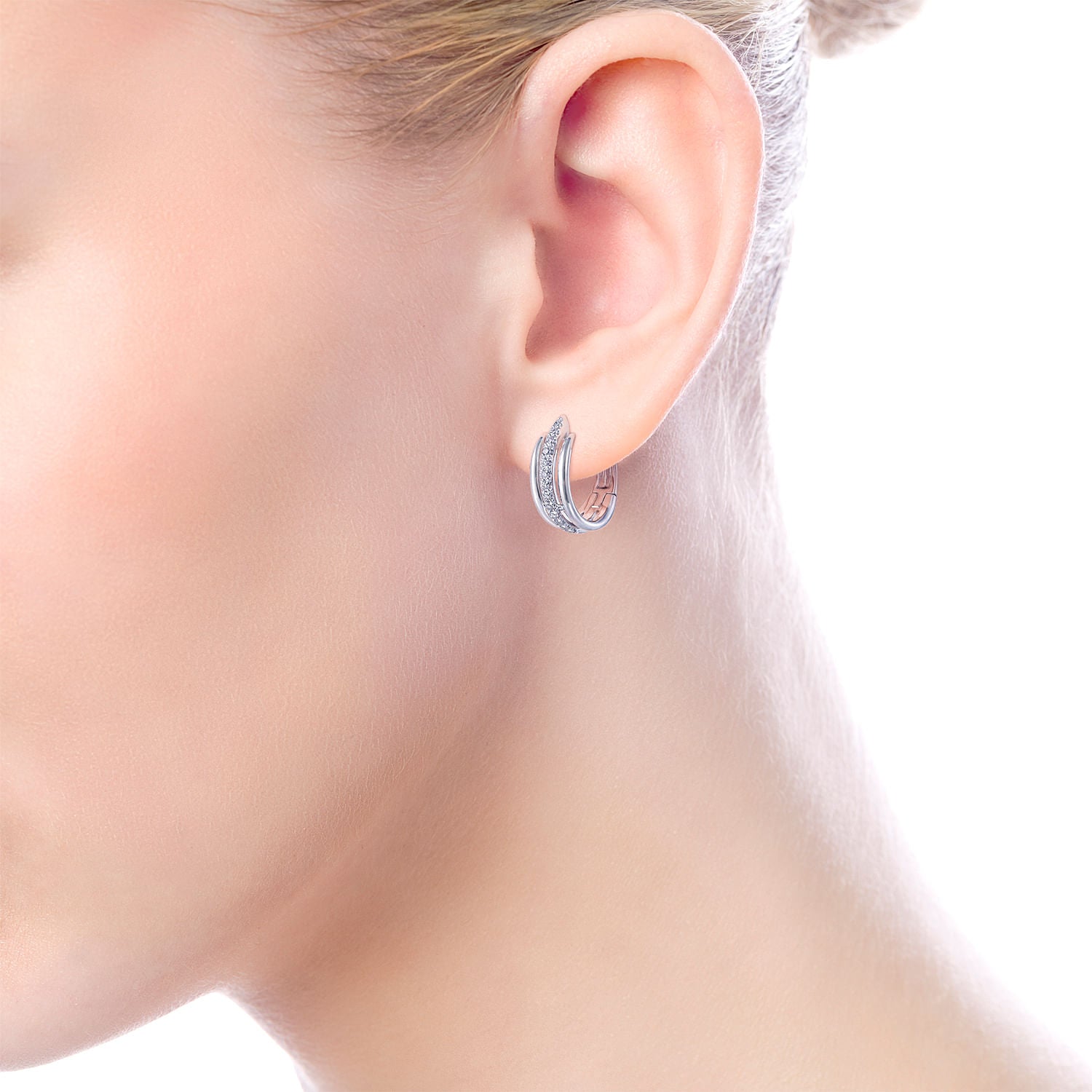 Gabriel & Co. Diamond Huggie Earrings