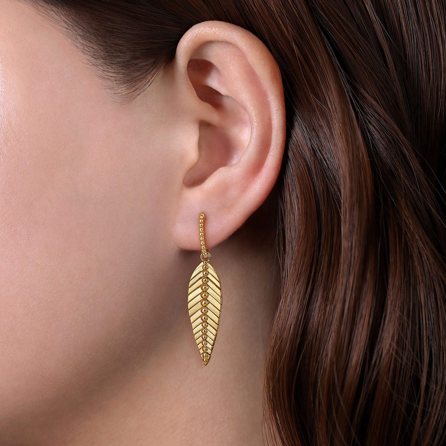 Gabriel & Co. Drop Leaf Earrings