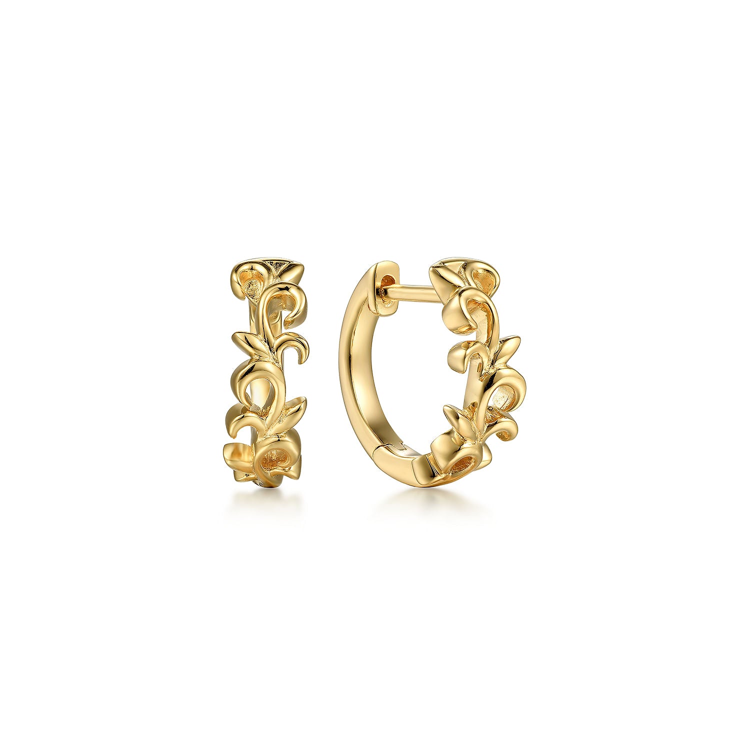 Gabriel & Co. Floral Huggie Earrings