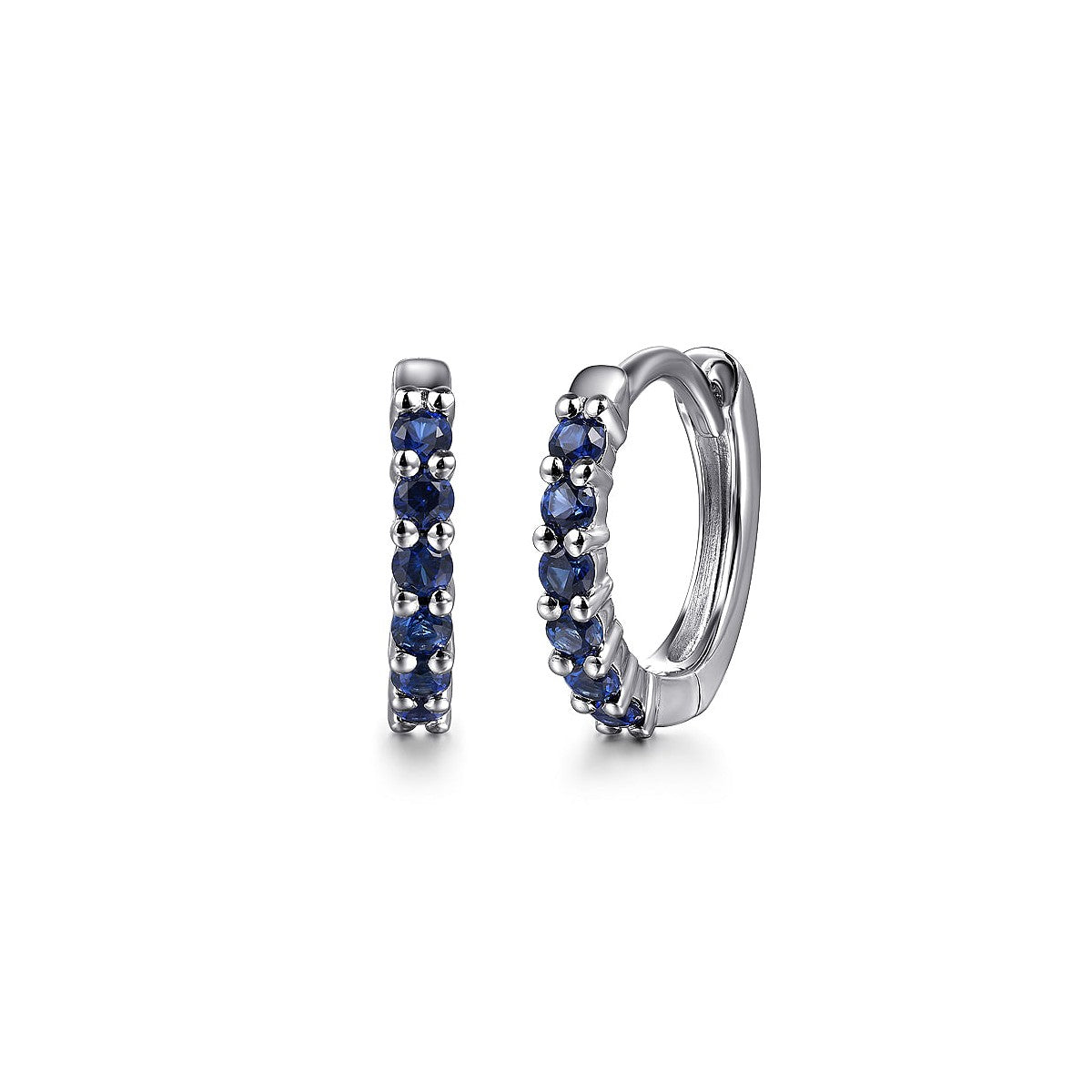 Gabriel & Co. Sapphire Huggie Hoop Earrings