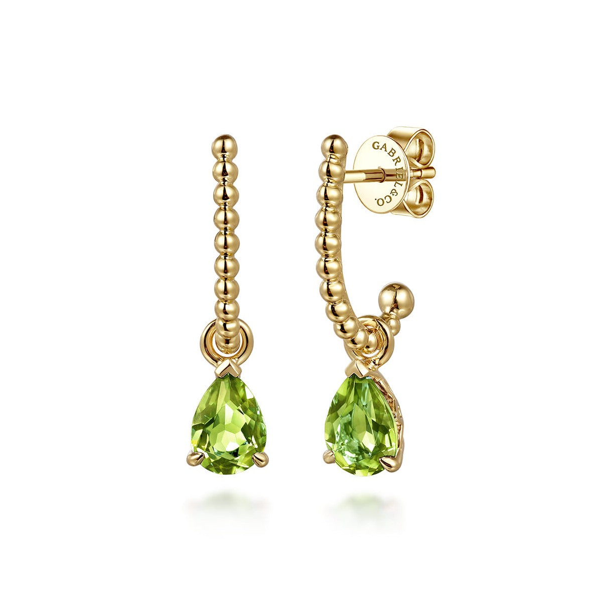 Gabriel & Co. Bujukan Peridot J Hoop Earrings