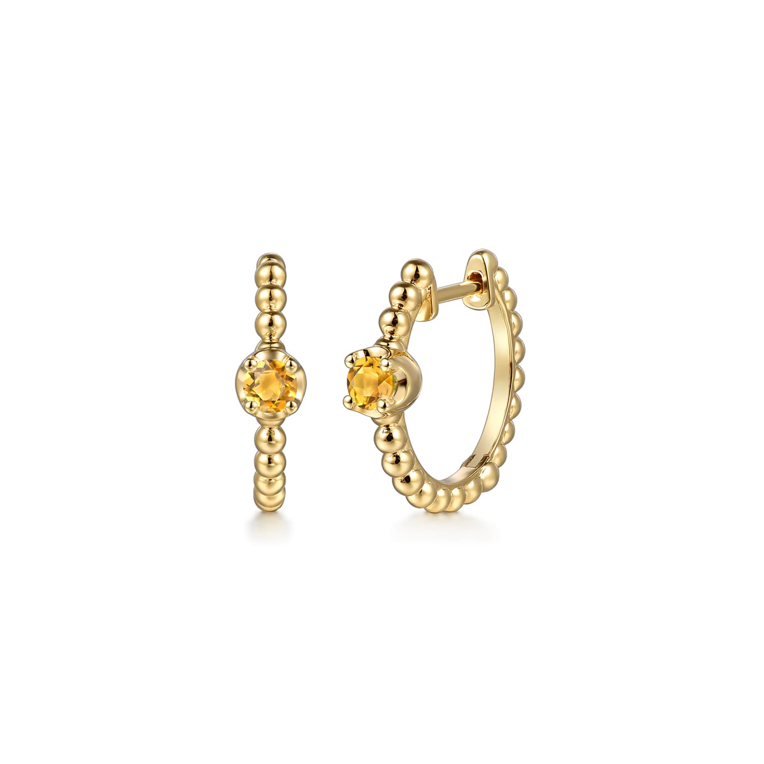 Gabriel & Co. Bujukan Citrine 15mm Huggie Earrings