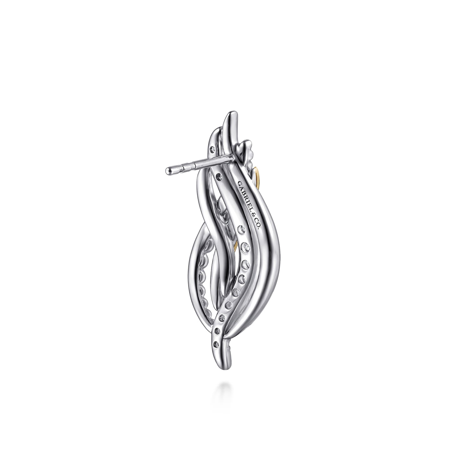 Gabriel & Co. Bujukan Multi Rows White Sapphire Earrings