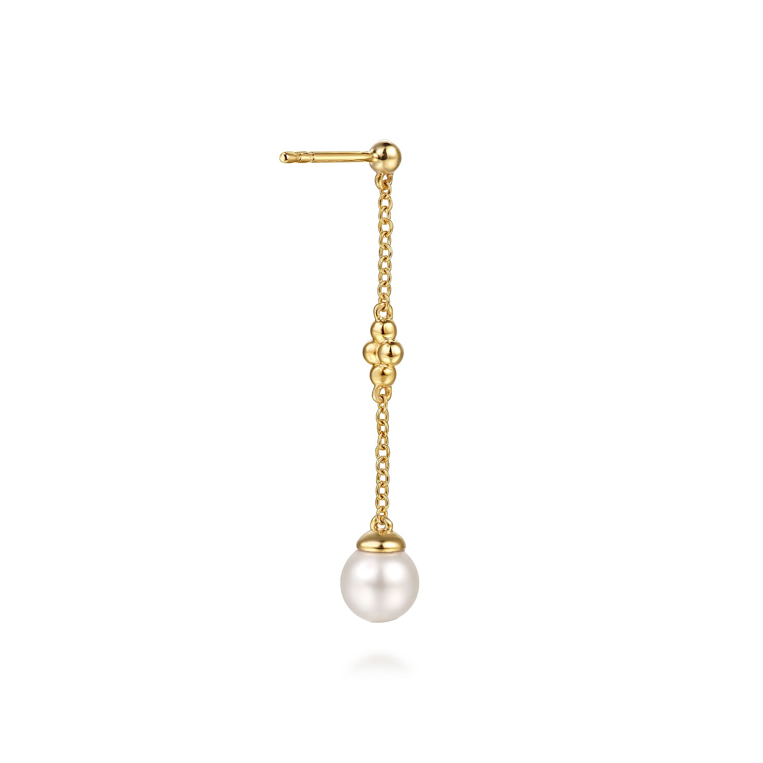 Gabriel & Co. Clover Bujukan and Pearl Stud Drop Earrings