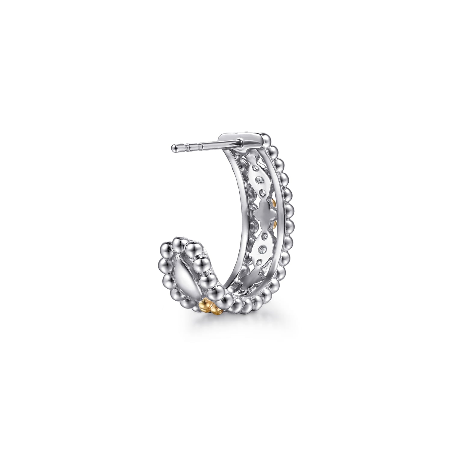 Gabriel & Co. Bujukan White Sapphire J Hoop Earrings