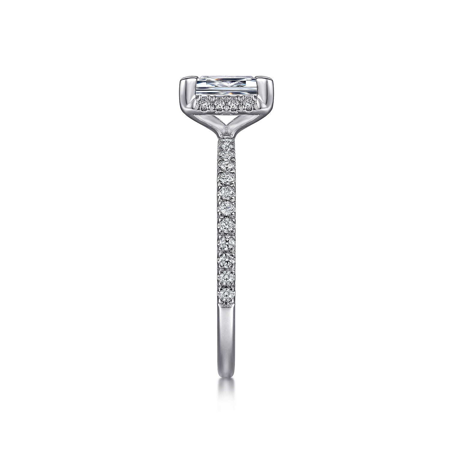 Gabriel & Co. 'Hart' Emerald Cut Hidden Halo Diamond Engagement Ring Mounting