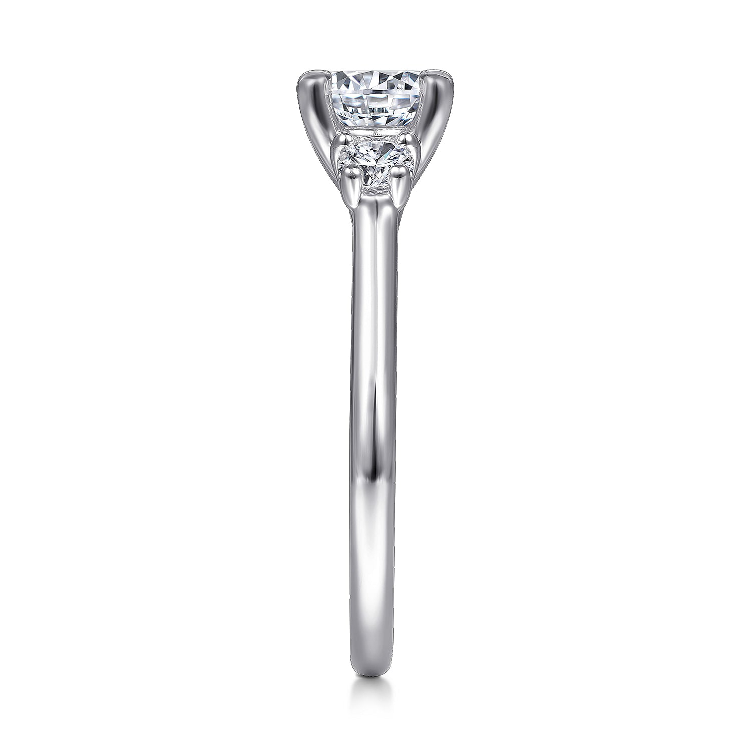 Gabriel & Co. Three Stone Diamond Engagement Ring Mounting