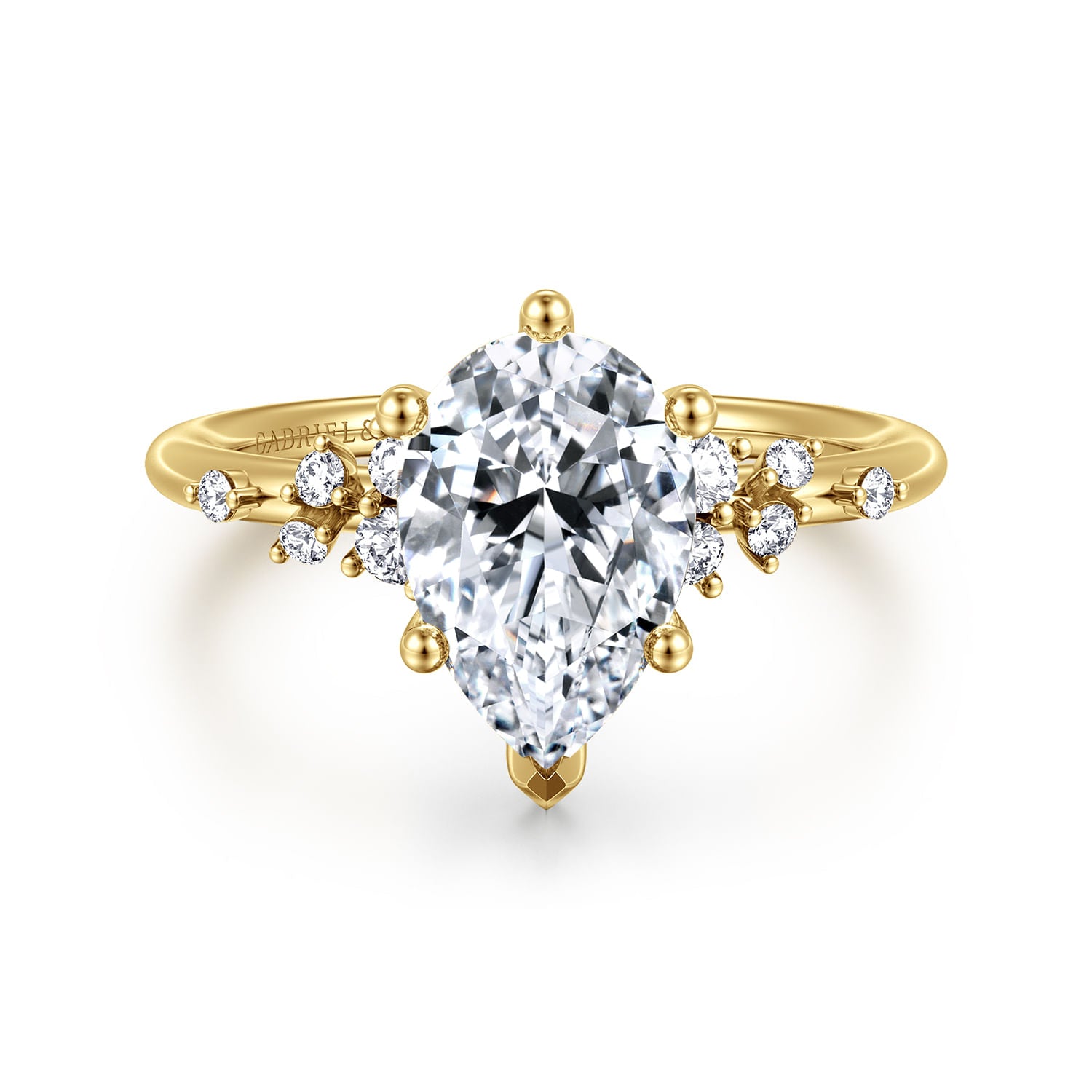 Gabriel & Co. 6-Prong Pear Shape Diamond Engagement Ring