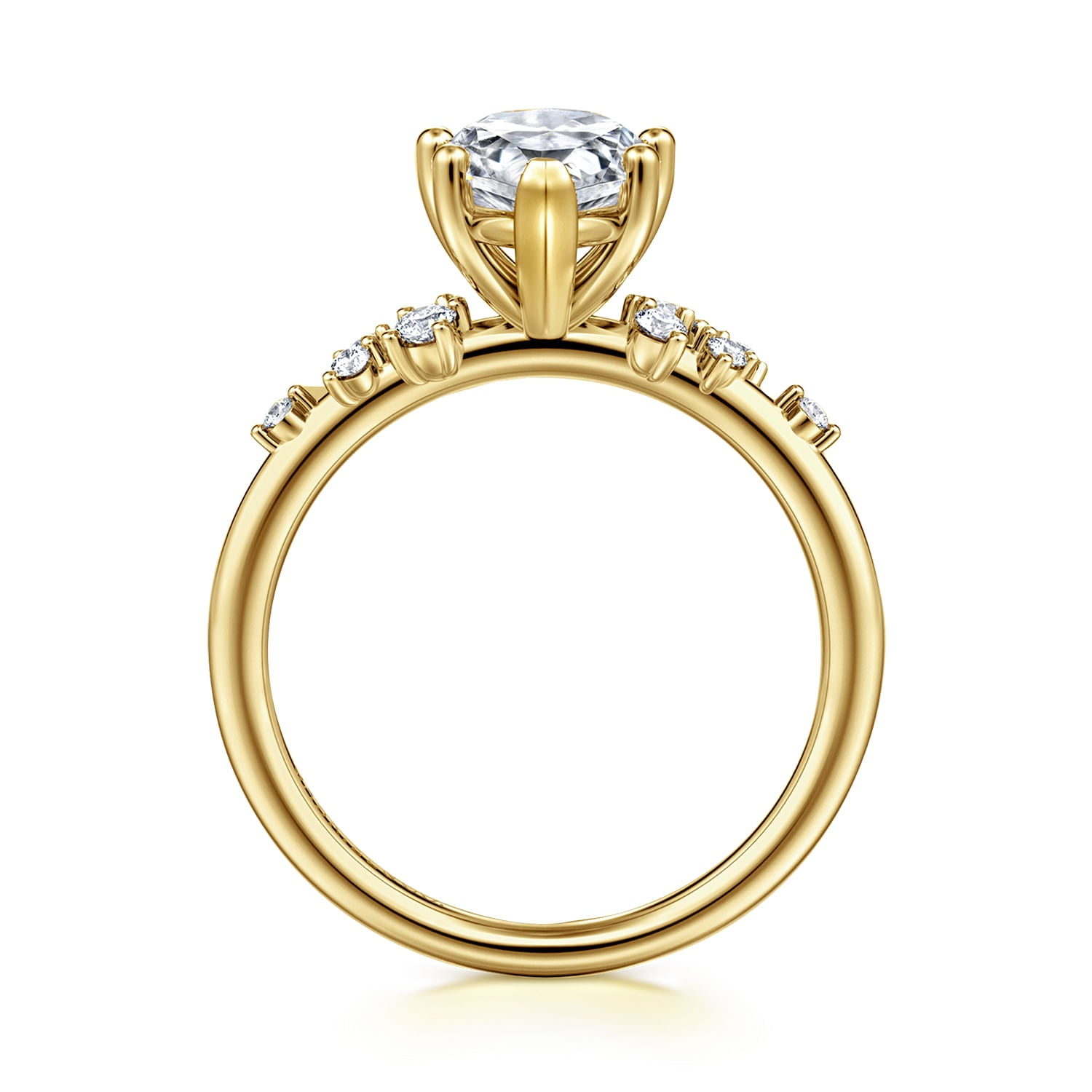 Gabriel & Co. 6-Prong Pear Shape Diamond Engagement Ring
