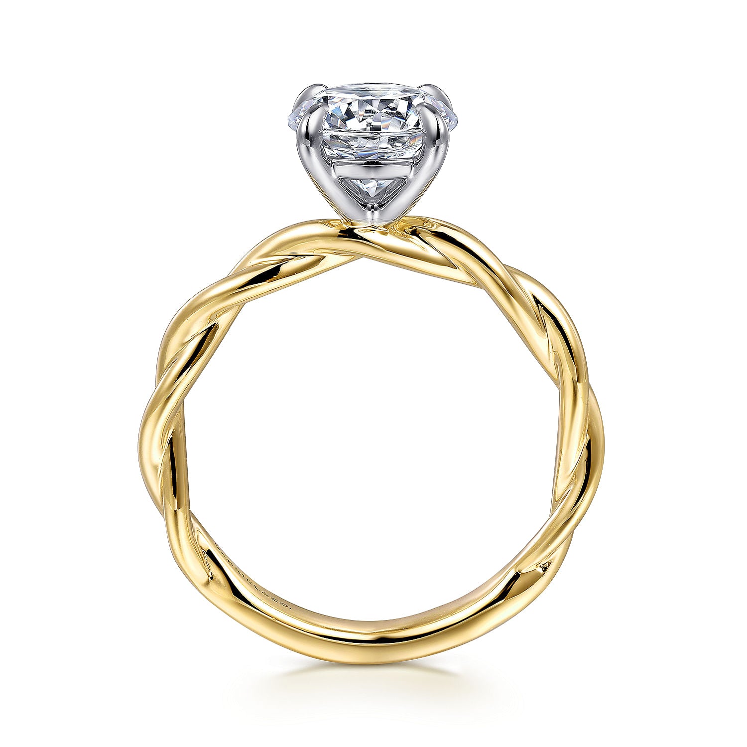 Gabriel & Co. 'Emersin' Twisted Round Diamond Engagement Ring