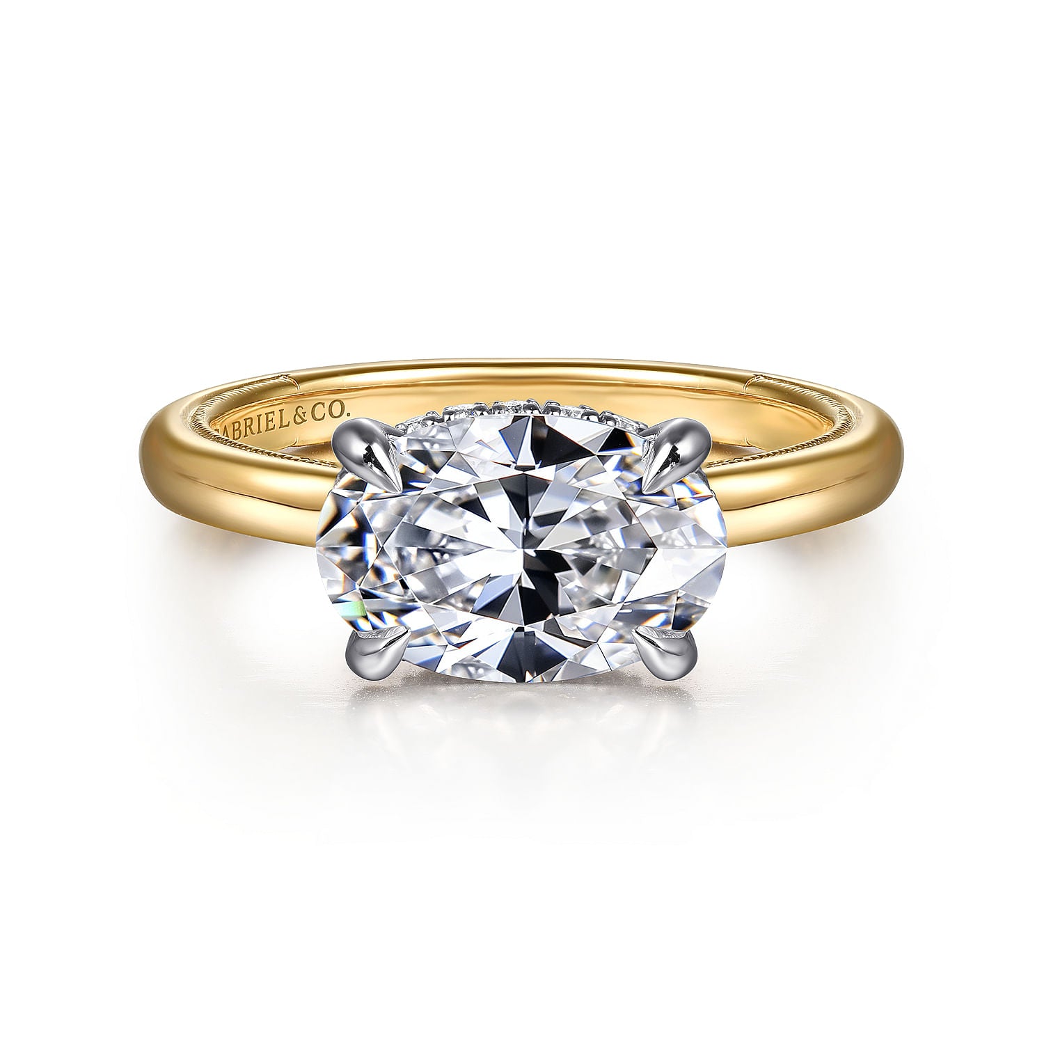 Gabriel & Co. Hidden Halo Oval Engagement Ring
