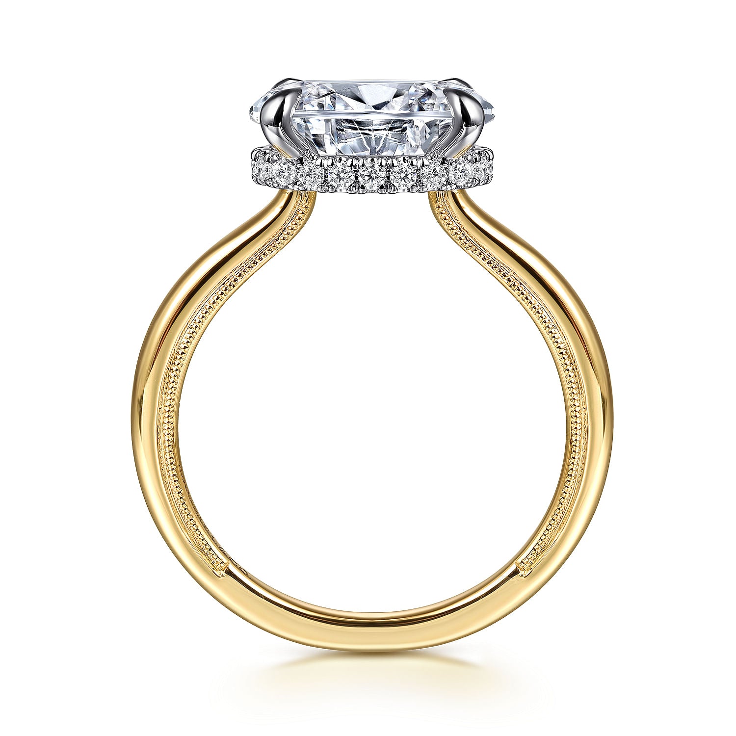 Gabriel & Co. Hidden Halo Oval Engagement Ring