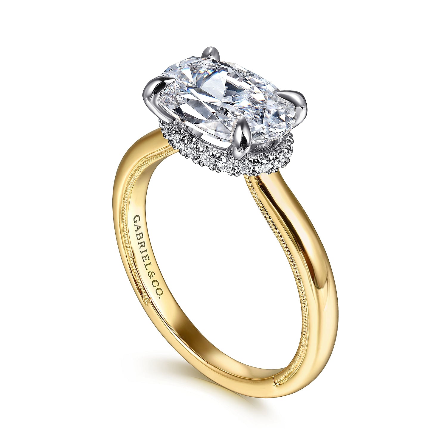 Gabriel & Co. Hidden Halo Oval Engagement Ring