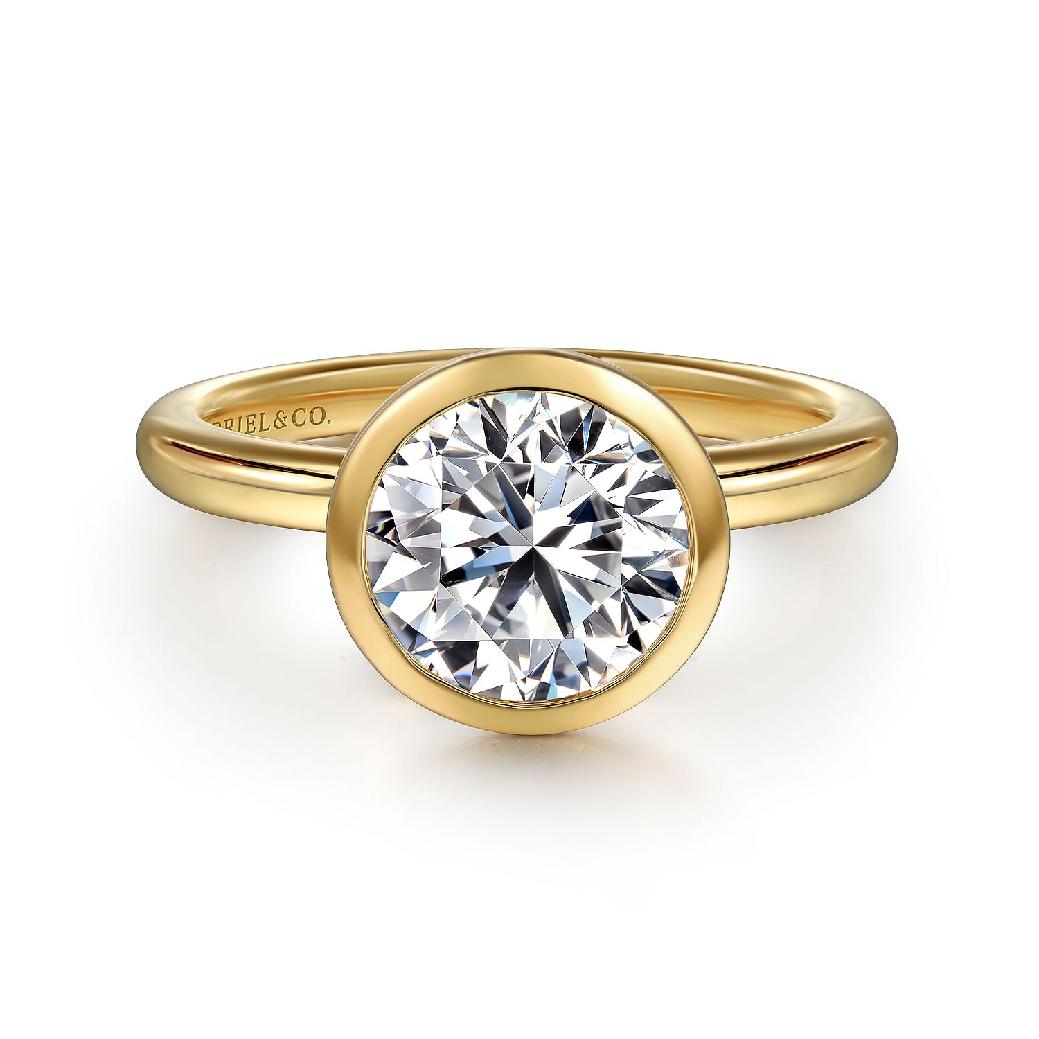 Gabriel & Co. Bezel Diamond Engagement Ring Mounting