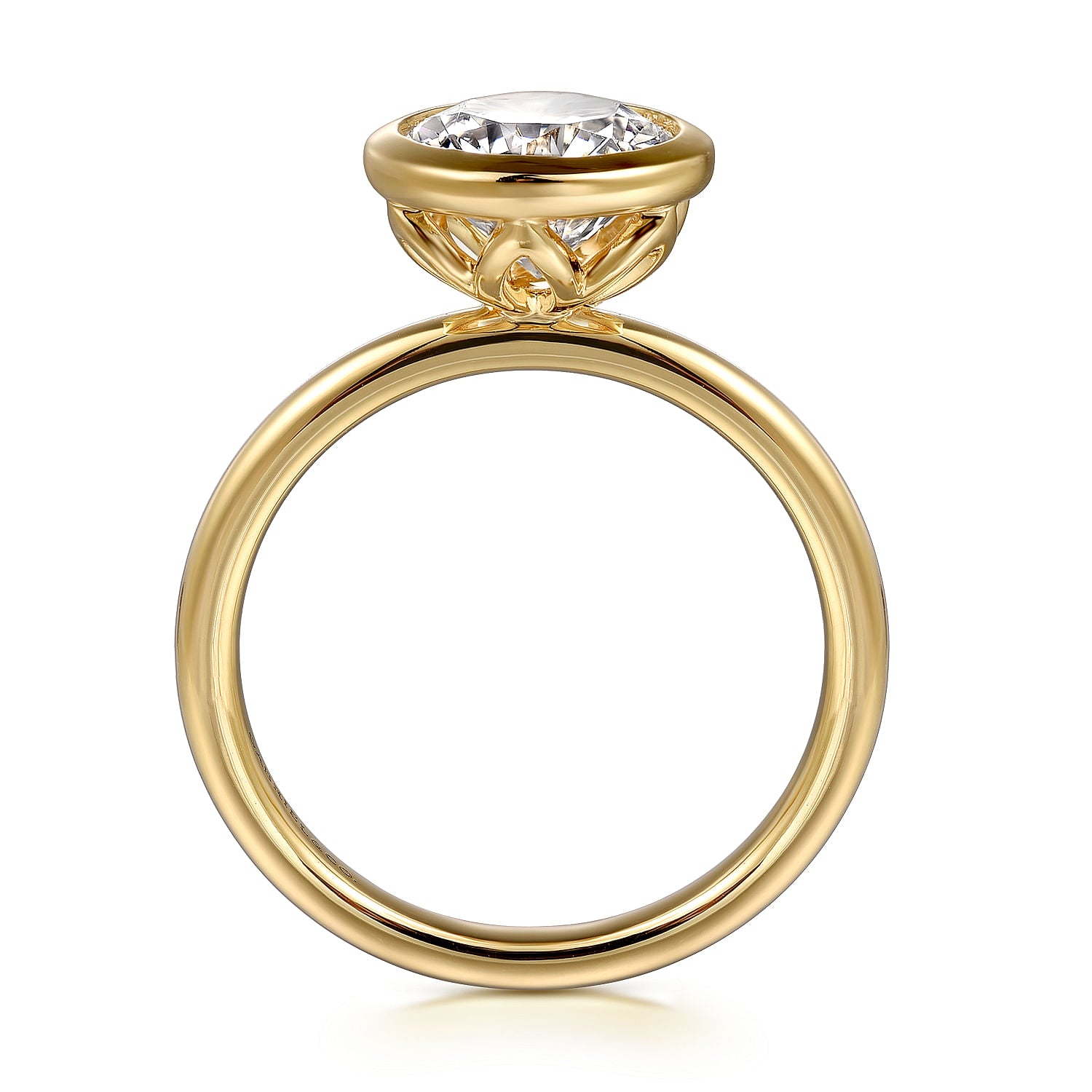 Gabriel & Co. Bezel Diamond Engagement Ring Mounting