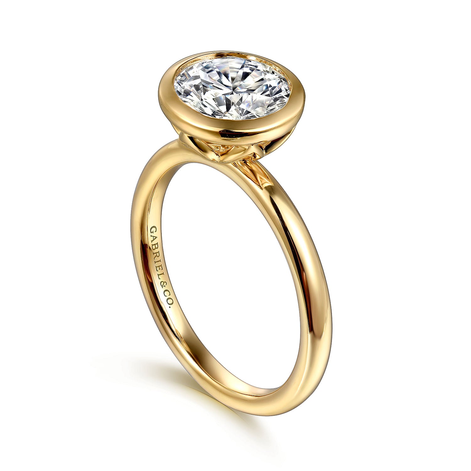 Gabriel & Co. Bezel Diamond Engagement Ring Mounting