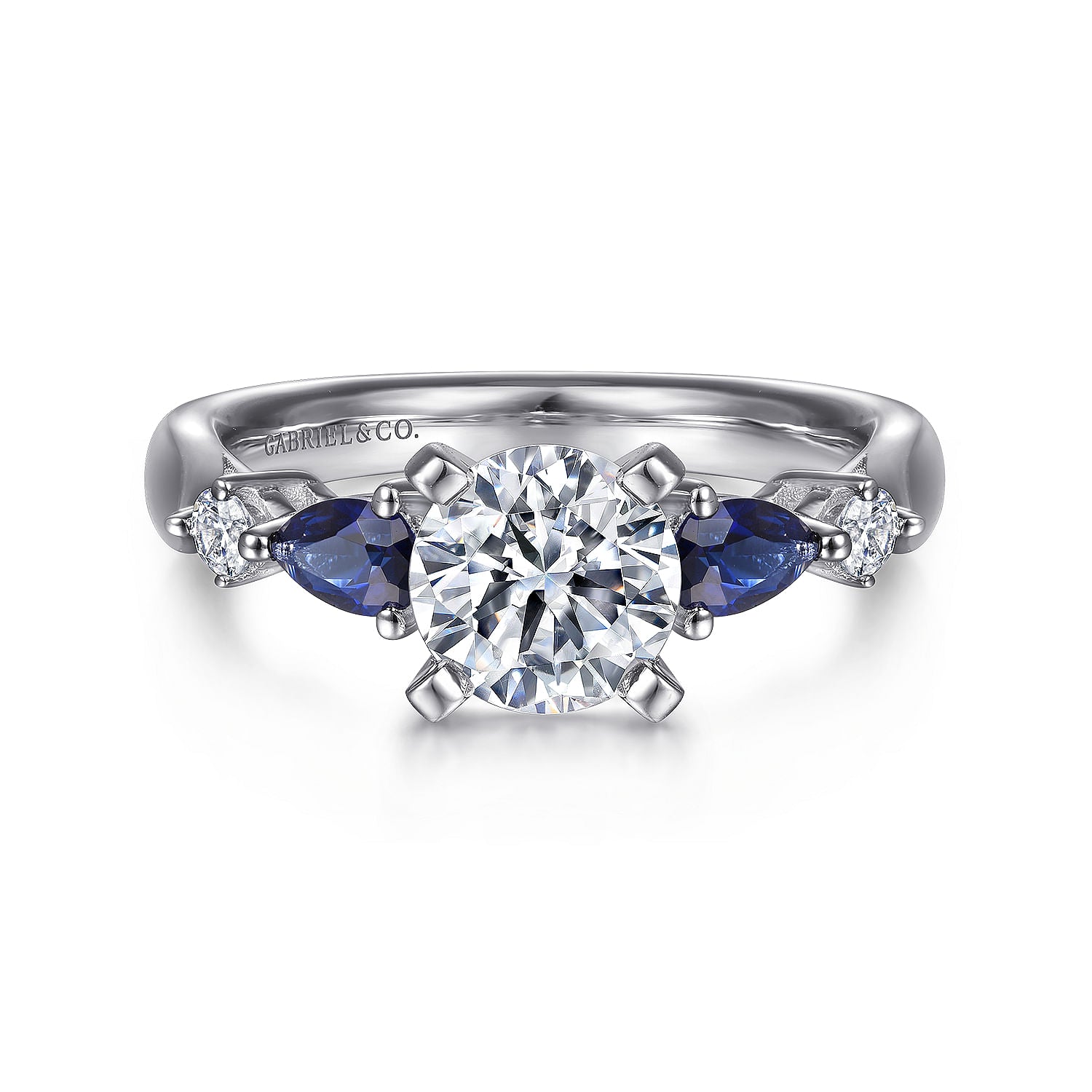 Gabriel & Co. 'Carrie' Diamond & Sapphire Engagement Ring Mounting