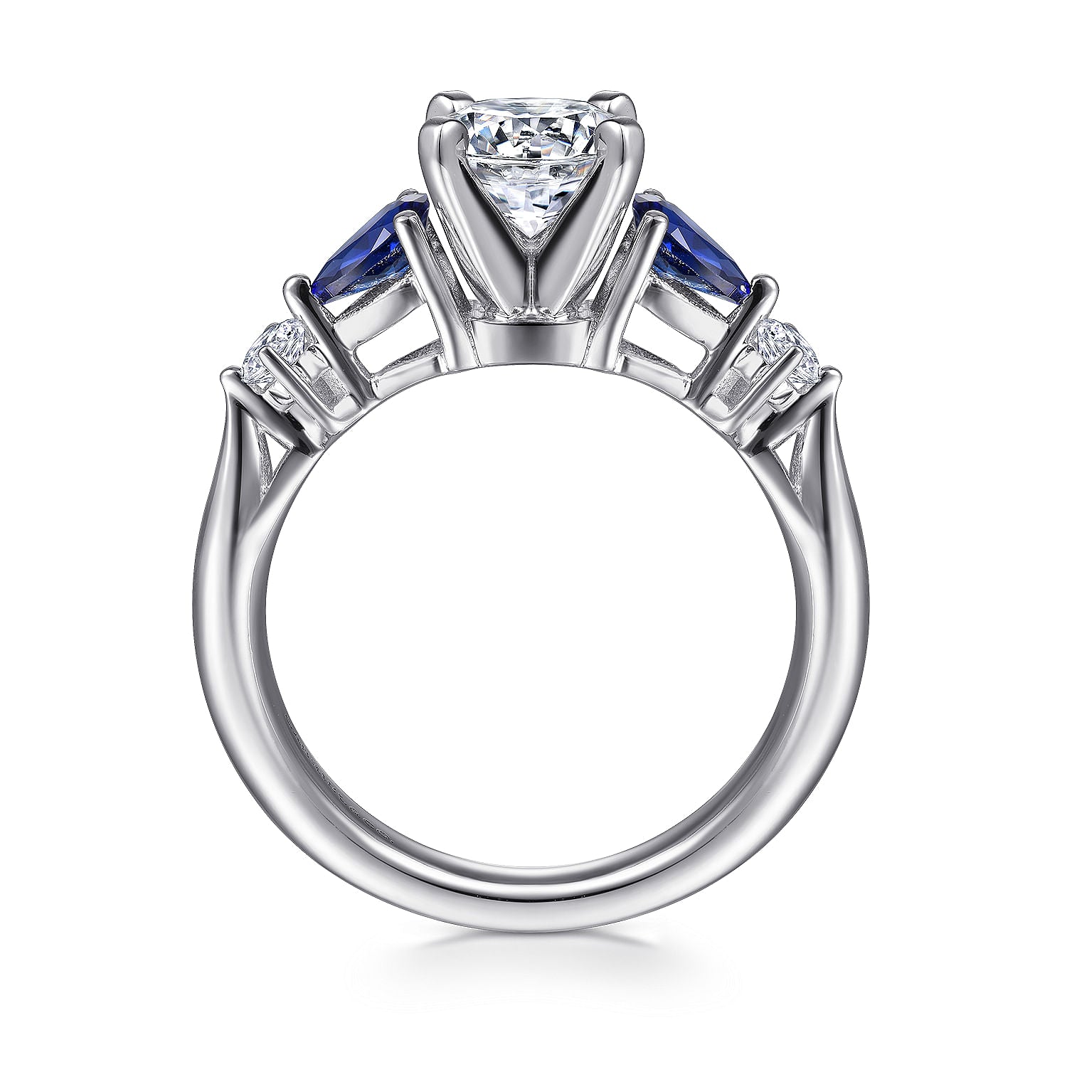 Gabriel & Co. 'Carrie' Diamond & Sapphire Engagement Ring Mounting