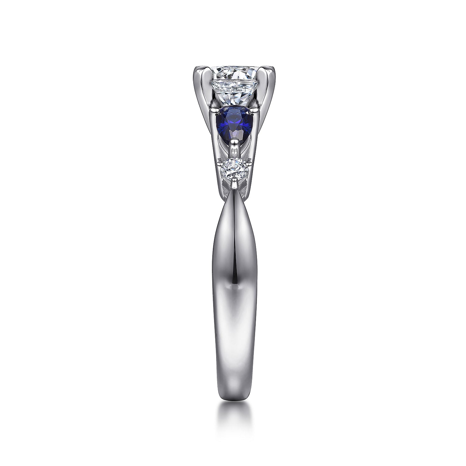 Gabriel & Co. 'Carrie' Diamond & Sapphire Engagement Ring Mounting