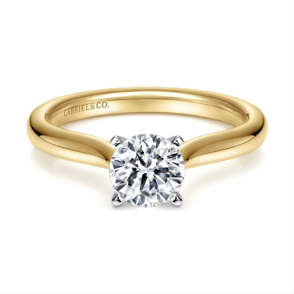 Gabriel & Co. Round Solitaire Engagement Ring