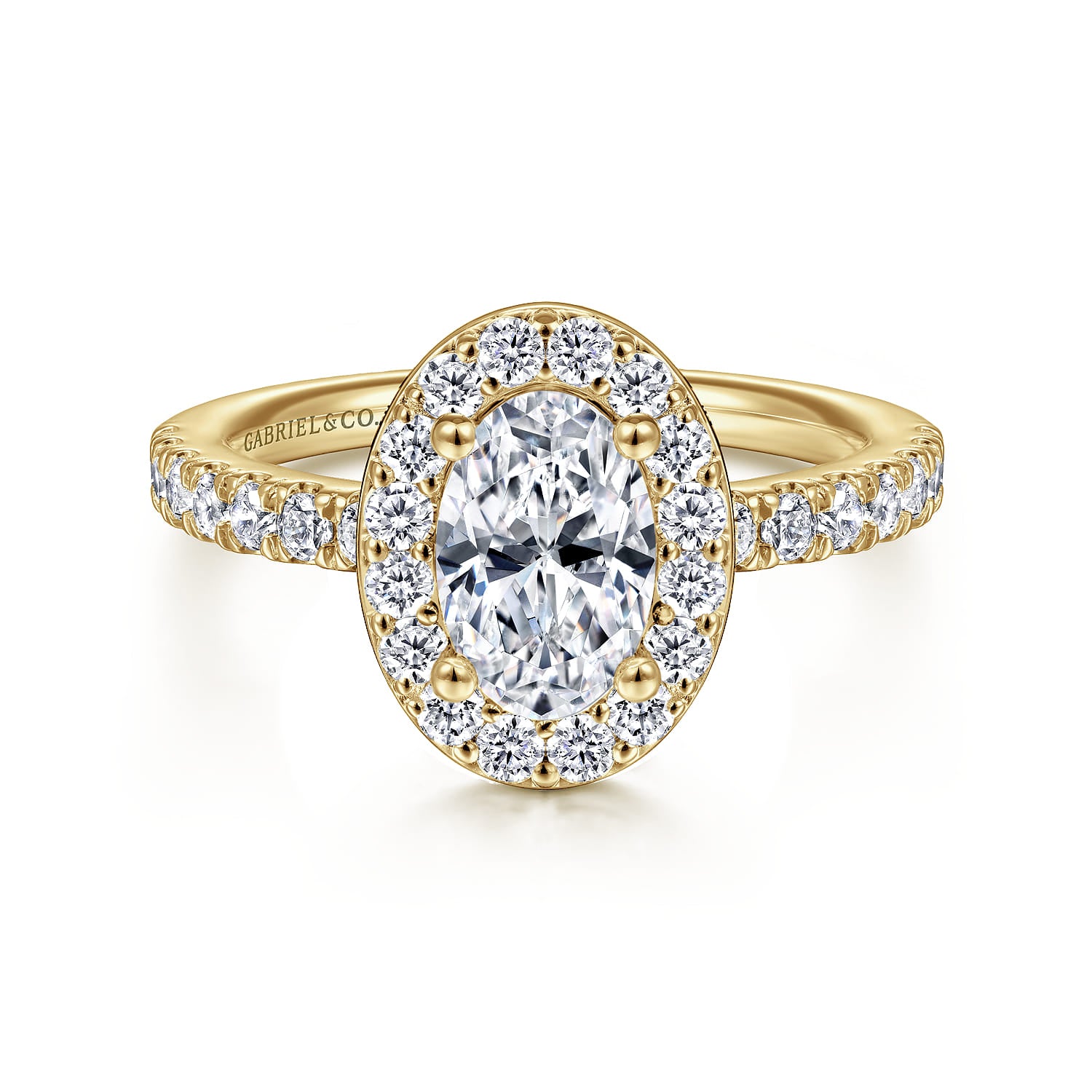Gabriel & Co. Oval Halo Engagement Ring