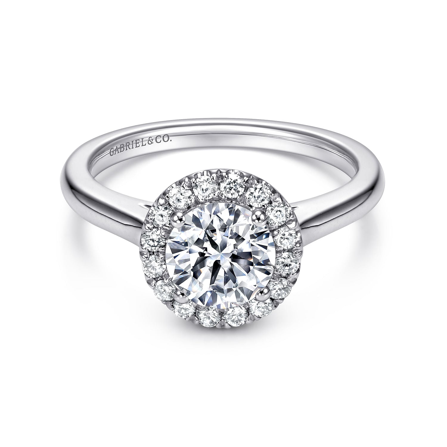 Round Halo Diamond Engagement Ring