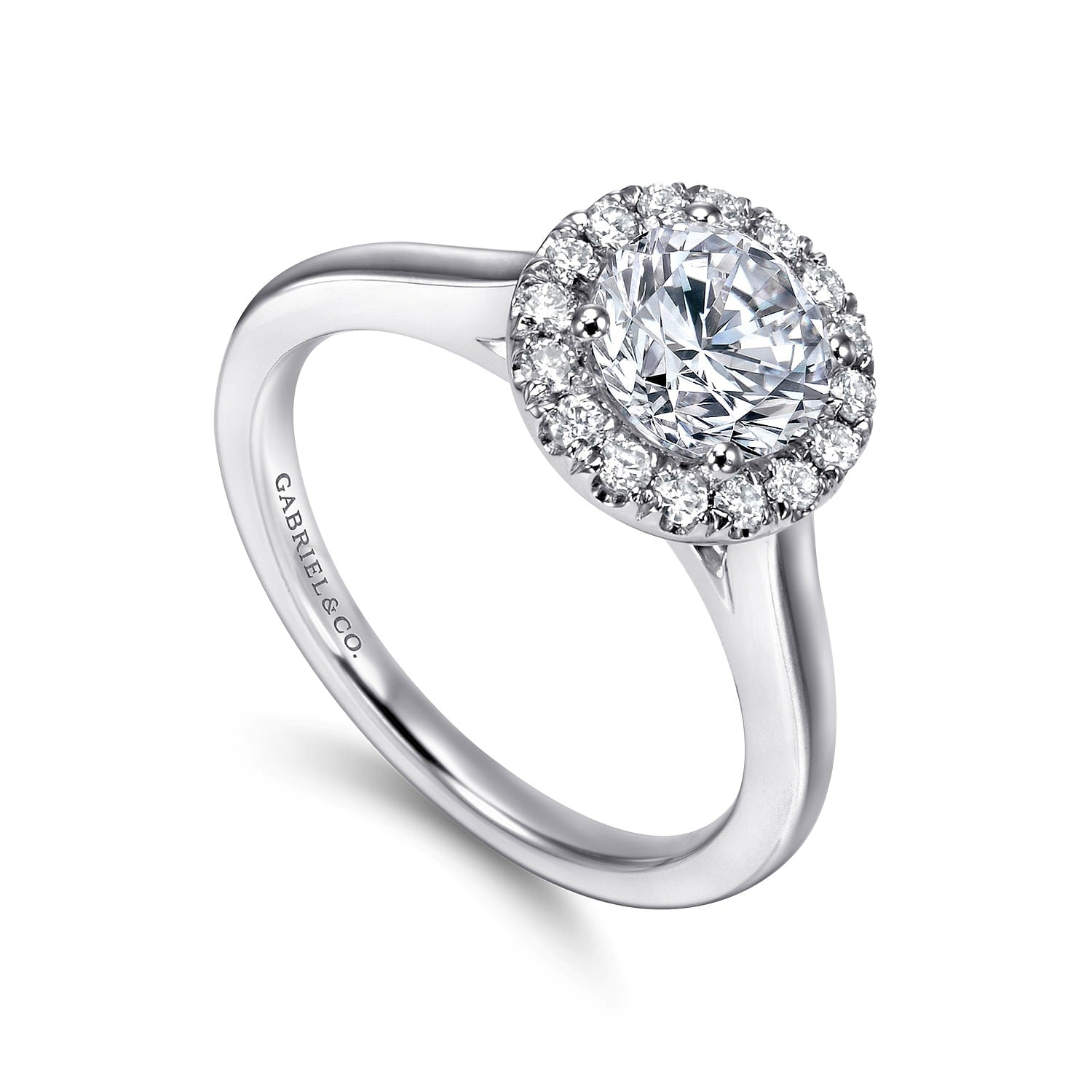 Round Halo Diamond Engagement Ring