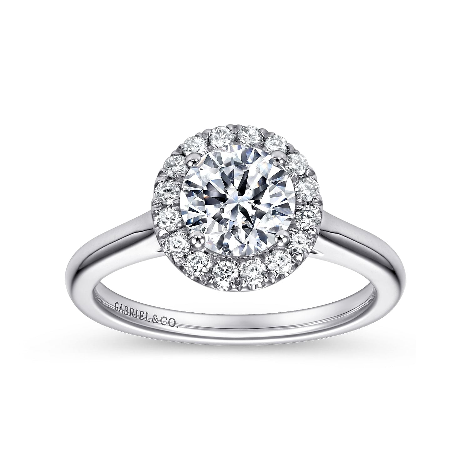 Round Halo Diamond Engagement Ring
