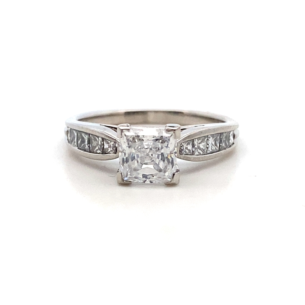Princess Channel-Set Cathedral Engagement Ring