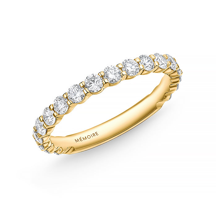 Memoire Petite Prong 3/4 Round Diamond Band