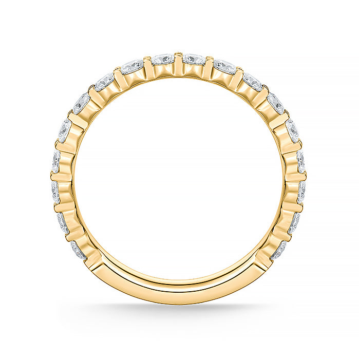 Memoire Petite Prong 3/4 Round Diamond Band
