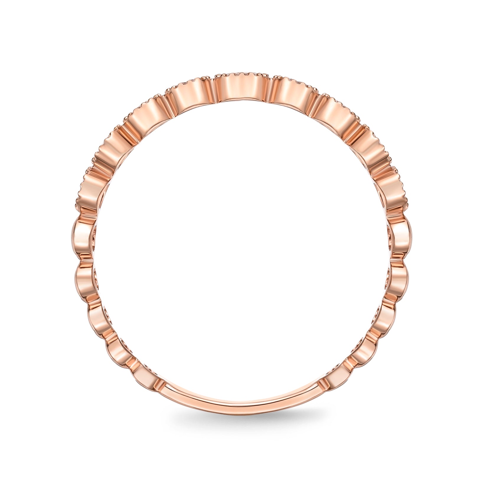 Memoire Vintage Bezel Stackable Diamond Band