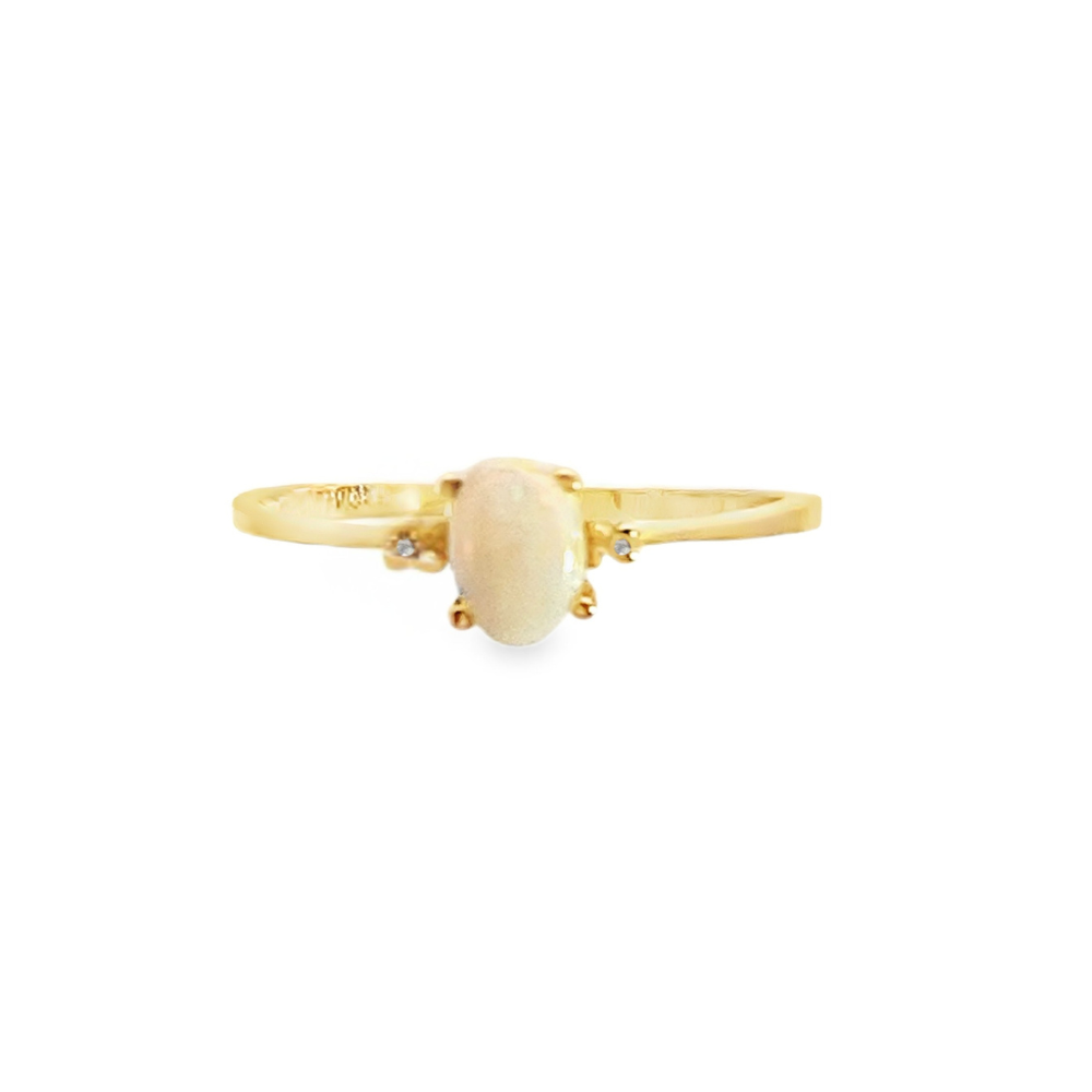 Opal and Diamond Ring