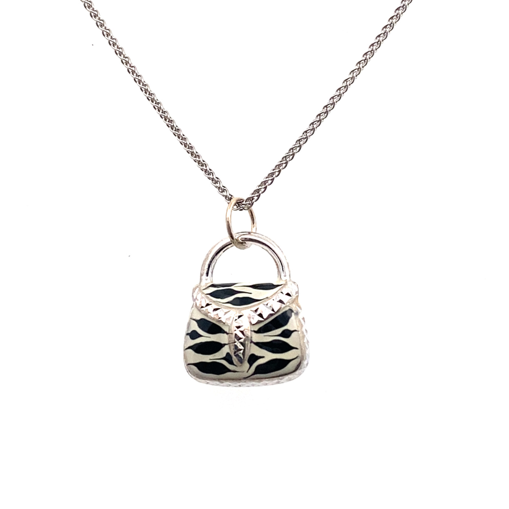 White Gold Purse Charm