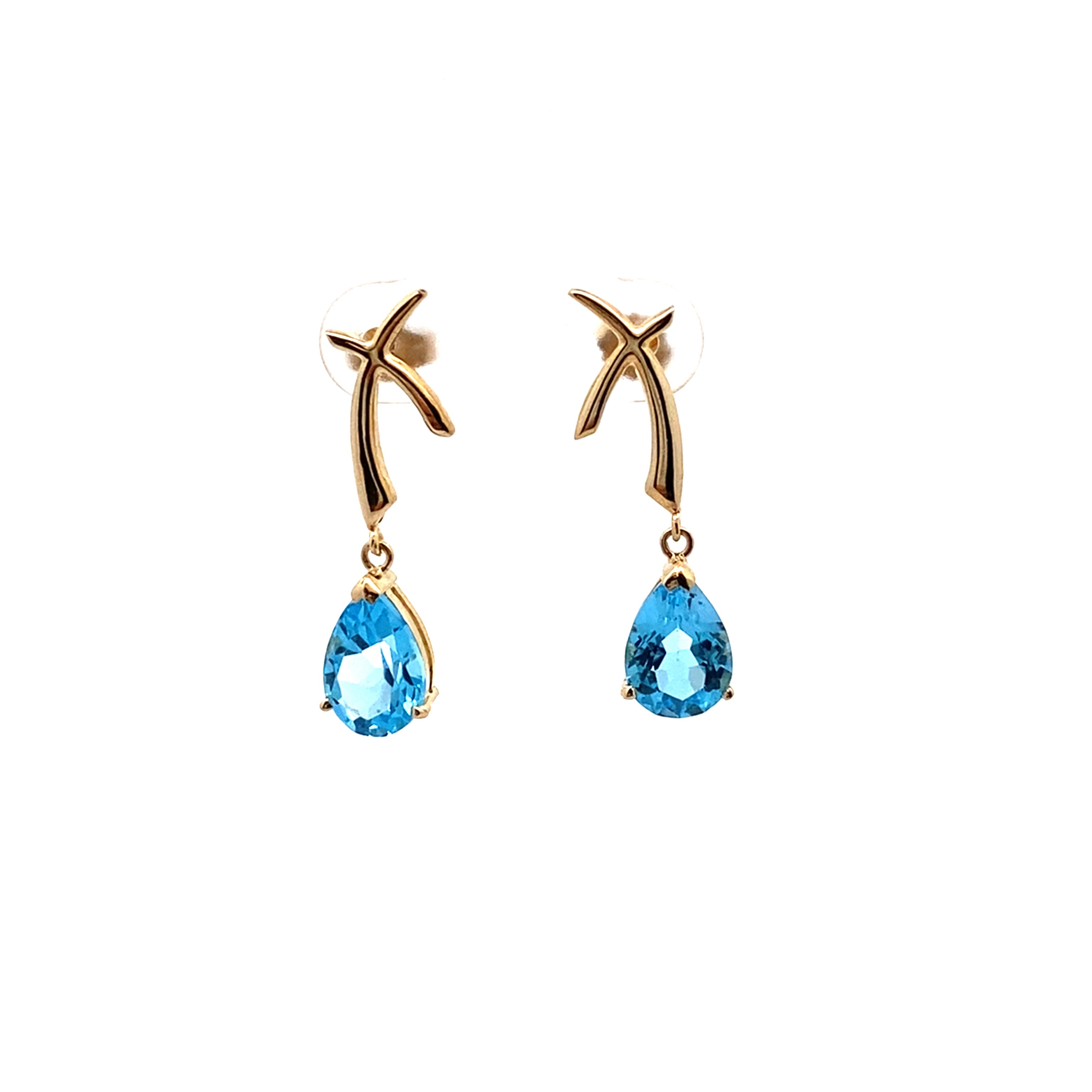 Blue Topaz Dangle Earrings