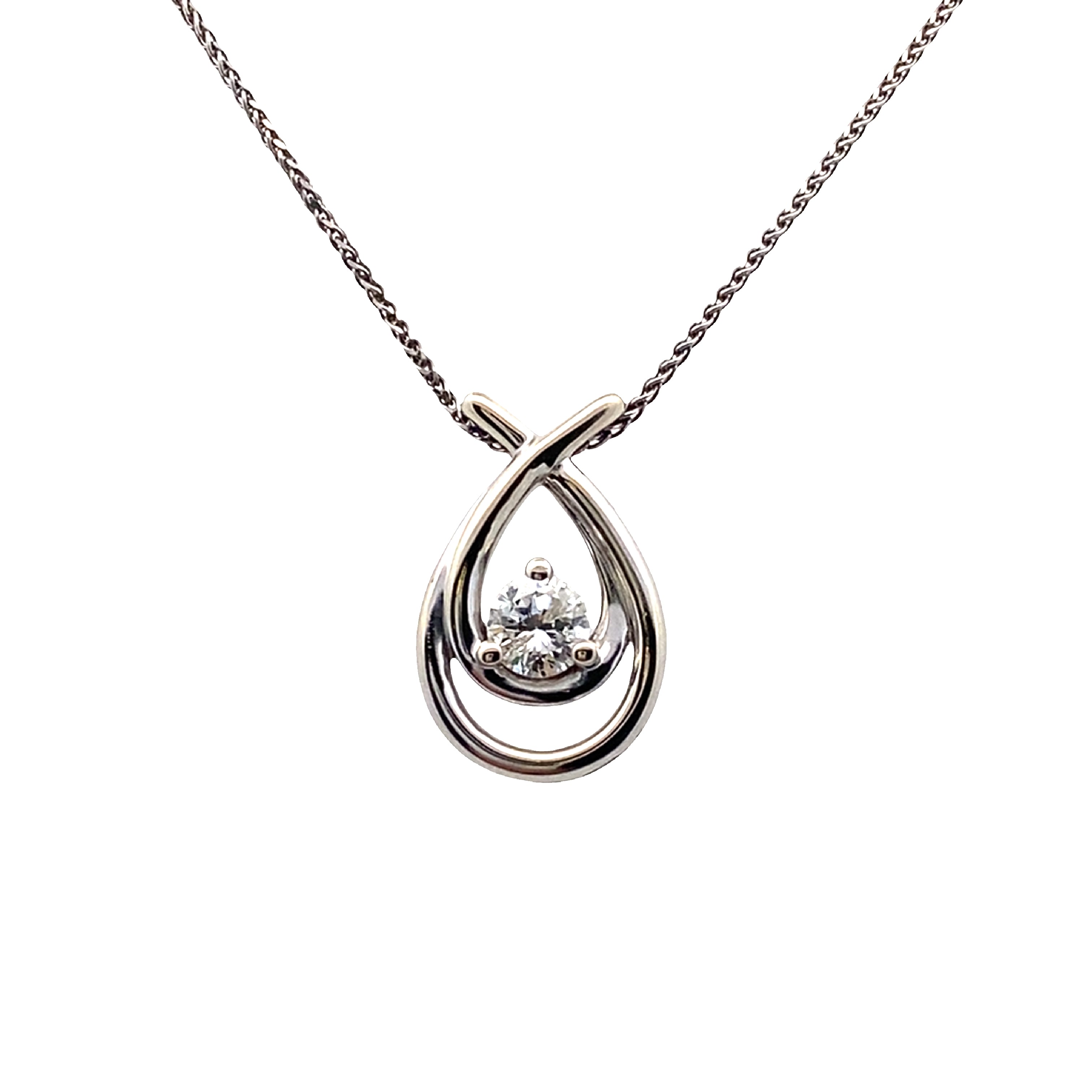 Infinity-Style Diamond Pendant